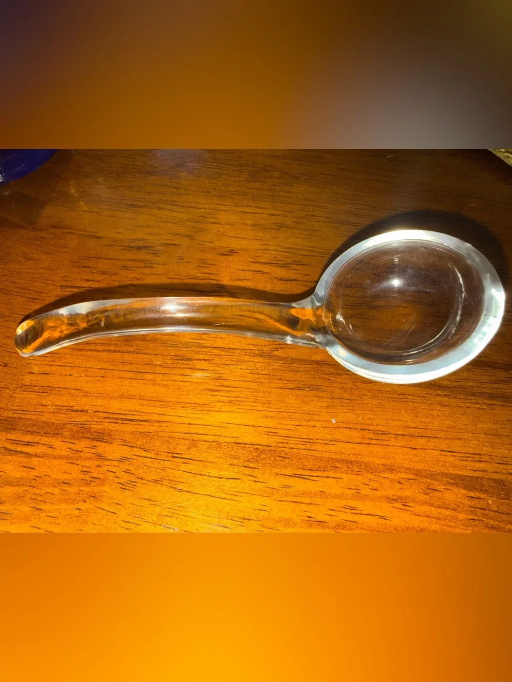 Vintage Clear Glass Mayo Condiment Spoon Collectible
